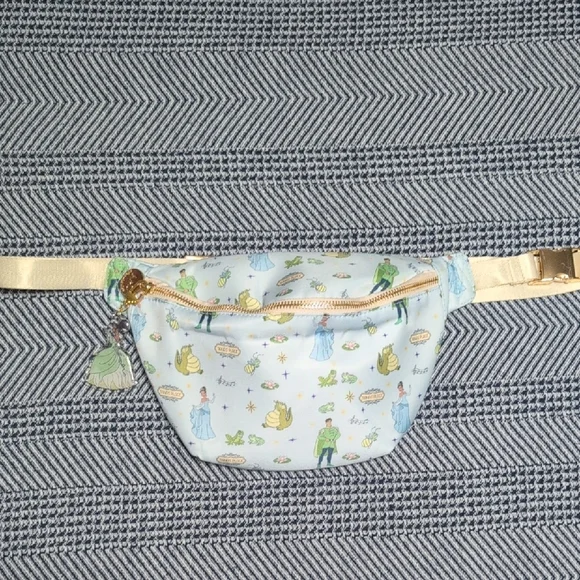 Charming Light Blue Fanny Pack with Princess Amd The Frog Characters - Picture 2 of 8
